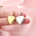 Wholesale Delicate Stainless Steel vintage locket heart pendant necklace